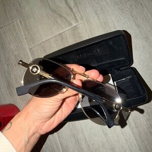 Versace Black and Gold Designer Sunglasses